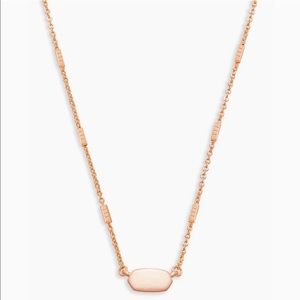 KENDRA SCOTT fern necklace in rose gold